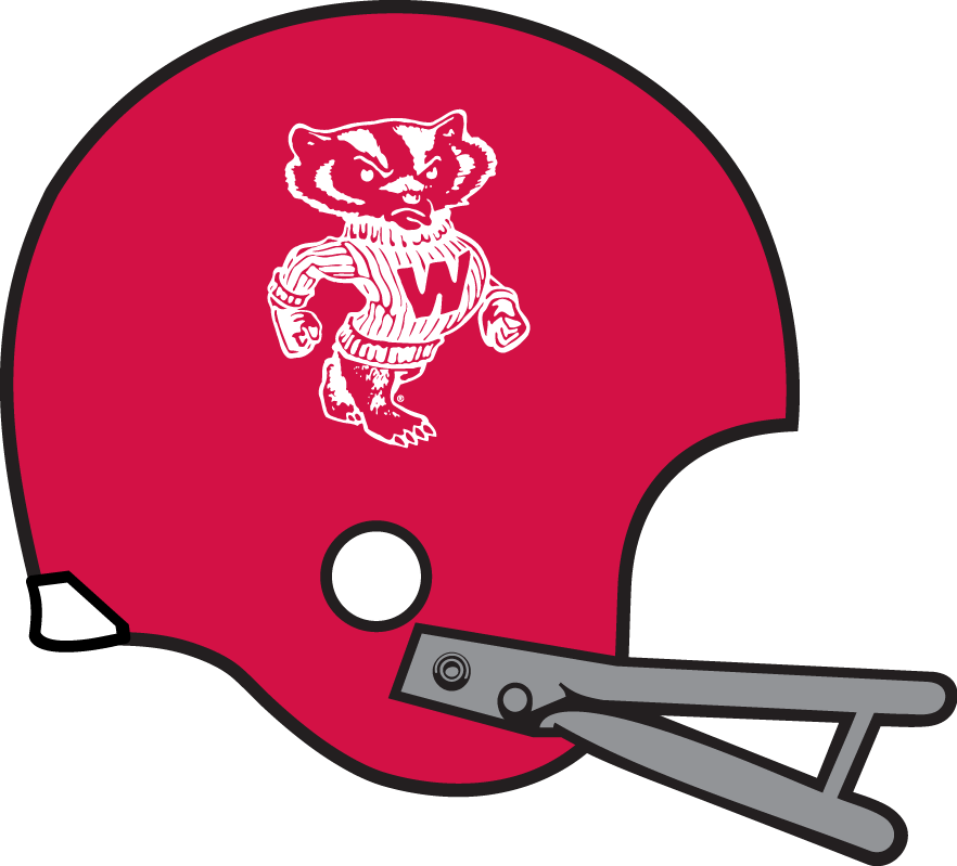 Wisconsin Badgers 1967-1969 Helmet Logo DIY iron on transfer (heat transfer)
